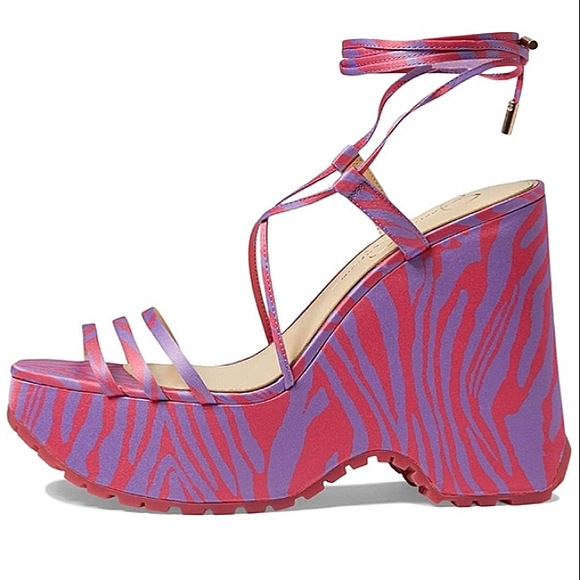 New w/o Box Jessica Simpson Damazy Platform Strappy Wedge Dress Sandals Size 8.5 - Picture 2 of 9